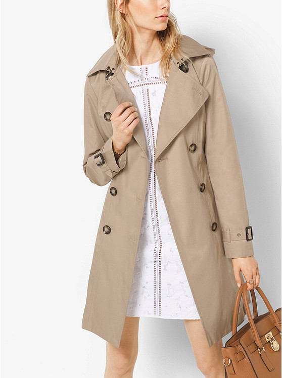 Michael kors missy belted trench coat cheap